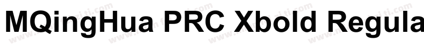 MQingHua PRC Xbold Regular字体转换